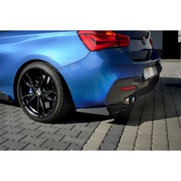 Накладки сплиттеры боковые на задний бампер Вариант 3 на BMW 1 F20 M-Power рестайл